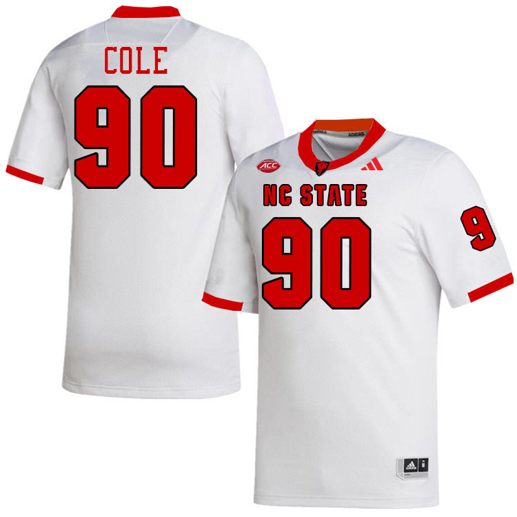 NC State Wolfpack #90 AJ Cole College Football Jerseys,Uniforms-White